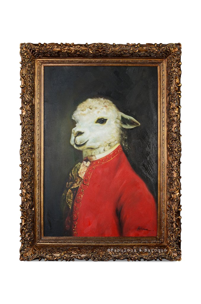 678x1024 Baroque Portrait Painting Modern Baroque Furniture Fabulous - Rectangle Sheep Painting
