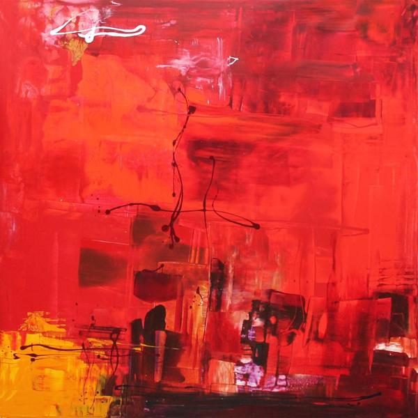 Red Abstract Painting at PaintingValley.com | Explore collection of Red ...