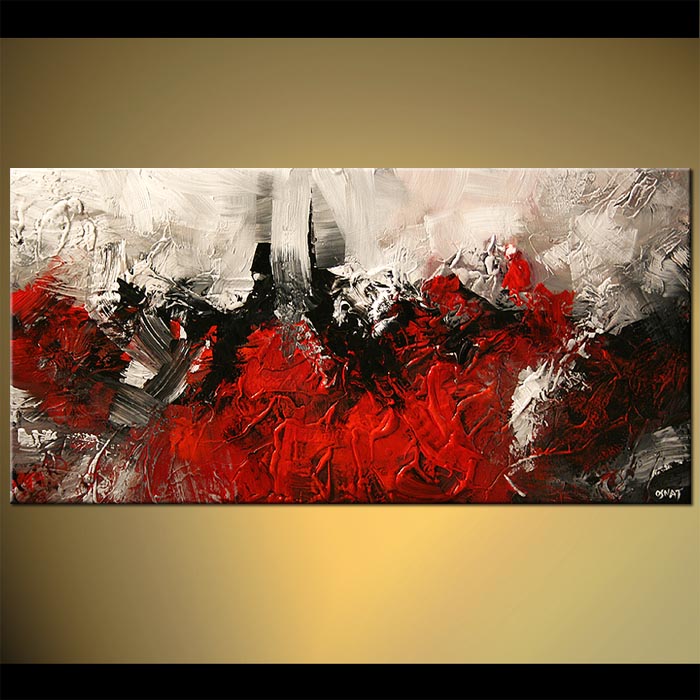 700x700 Painting - Red Abstract Painting