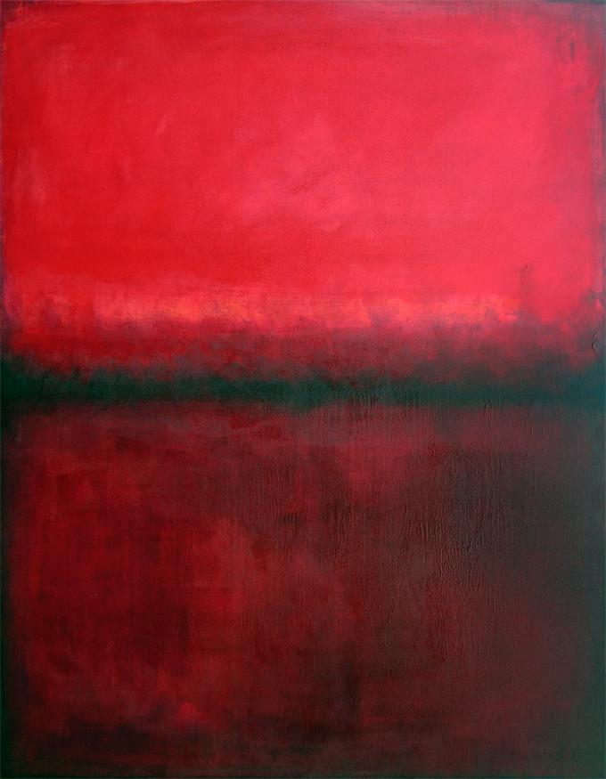 680x875 Red Abstract Art Canvas Print - Red Abstract Painting