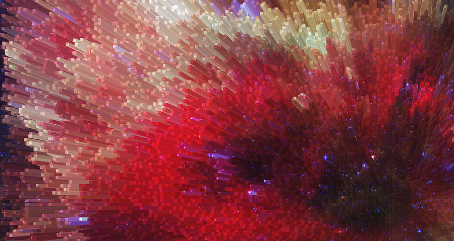 900x479 Star Burst - Red Abstract Painting