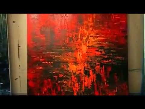 480x360 The Light'' Red Abstract Painting By Tatiana Iliina - Red Abstract Painting