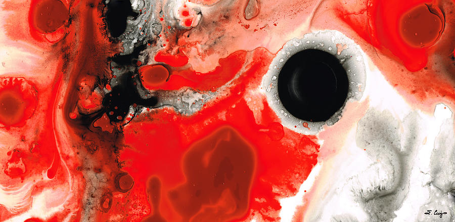 900x439 Pure Passion - Red And Black Painting