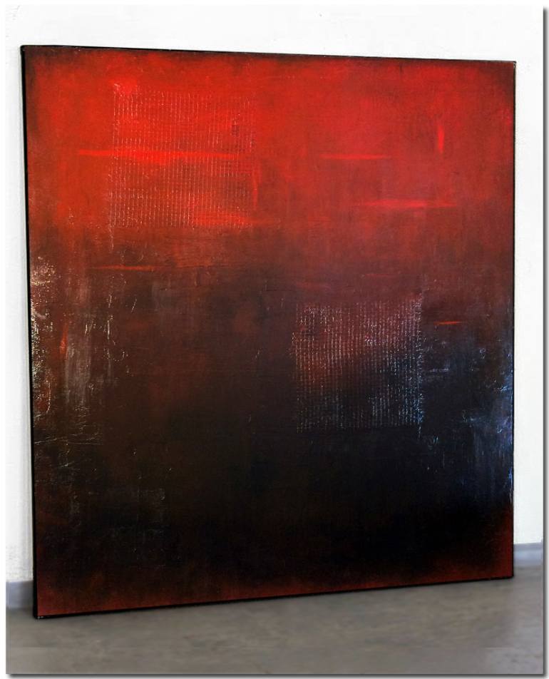 770x952 Saatchi Art Red - Red And Black Painting