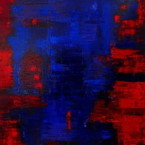 500x500 Gallery Catherine Timotei Art - Red And Blue Abstract Painting