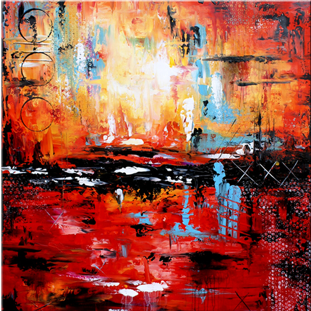 Red And Blue Abstract Painting at PaintingValley.com | Explore ...