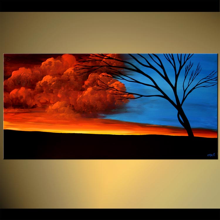 750x750 Painting - Red And Blue Painting