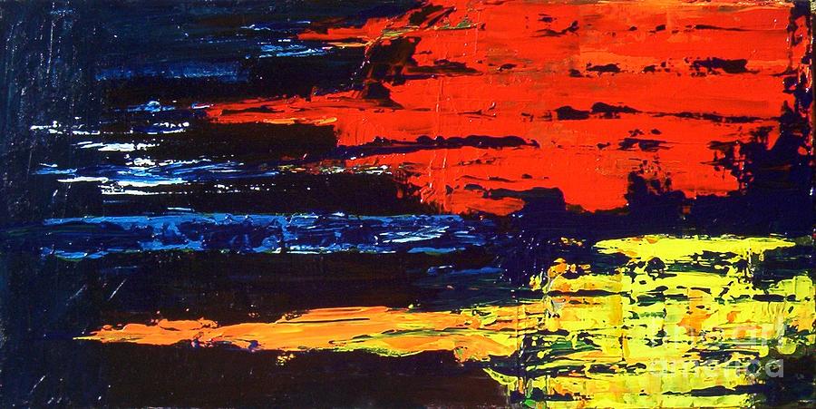 900x451 Red Blue And Yellow Painting By Brian Booth - Red And Blue Painting