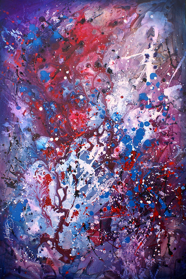 600x900 Red White And Blue - Red And Blue Painting