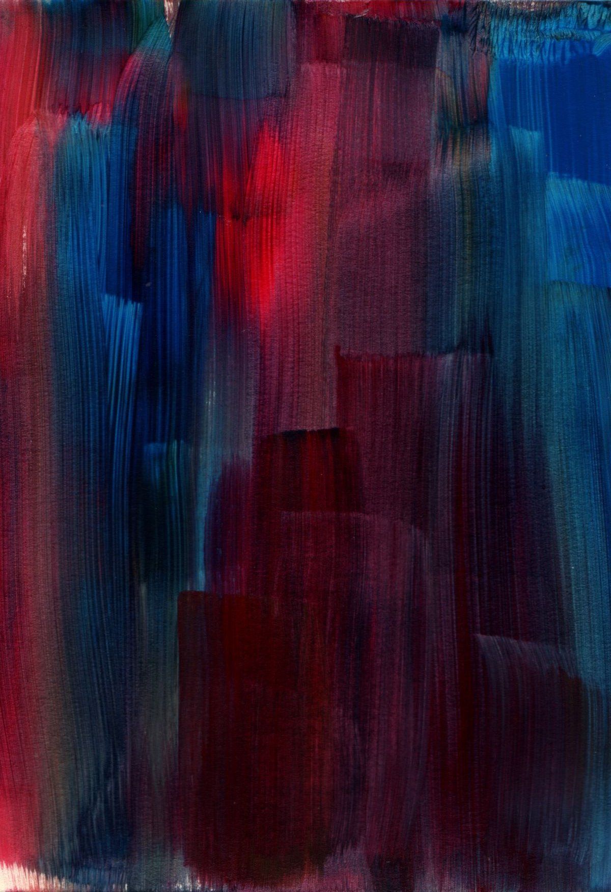 1200x1750 Red And Blue, Acrylic Paint, 17 12 2008 Red And Blue - Red And Blue Painting