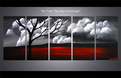 500x322 Red Featured Paintings - Red And Grey Painting
