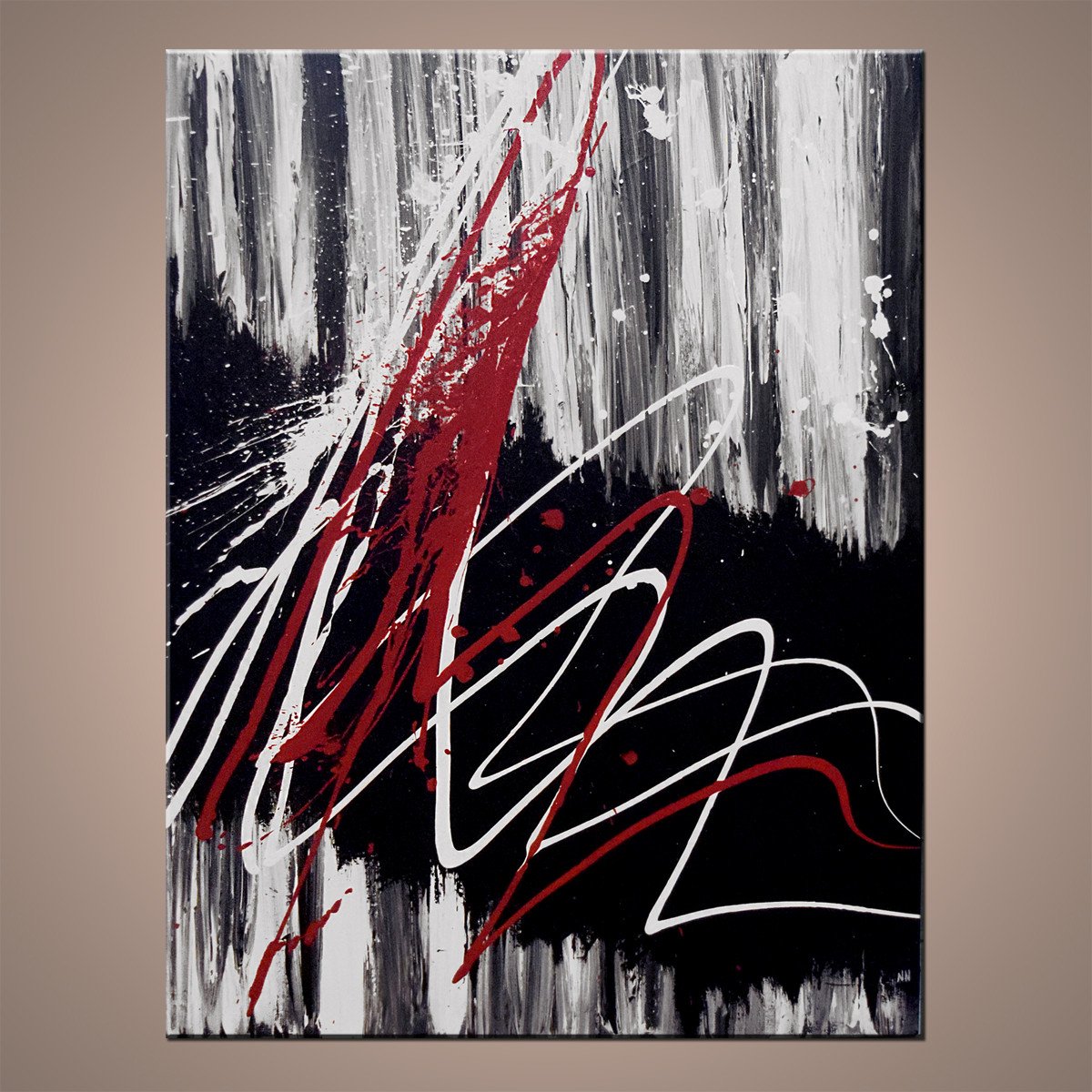 Red And Grey Painting at PaintingValley.com | Explore collection of Red ...