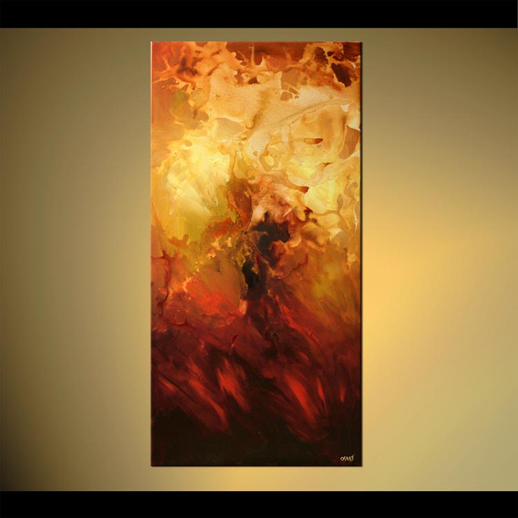 750x750 Painting - Red And Yellow Abstract Painting