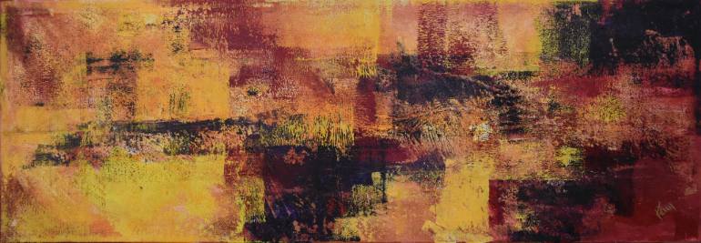 770x267 Saatchi Art Red, Yellow And Black Abstract Painting By Kelly - Red And Yellow Abstract Painting