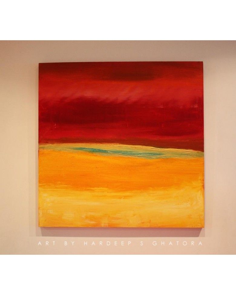 780x975 Yellow Orange And Blue Painting - Red And Yellow Abstract Painting