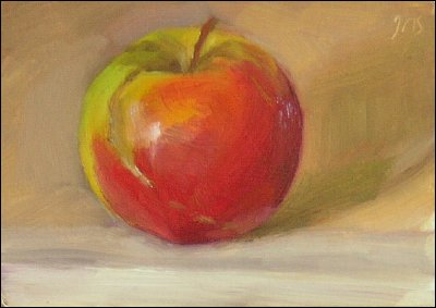 400x283 Daily Paintings Red Apple Postcard From Provence - Red Apple Painting