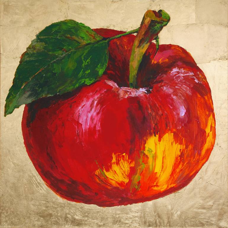 Red Apple Painting at PaintingValley.com | Explore collection of Red ...