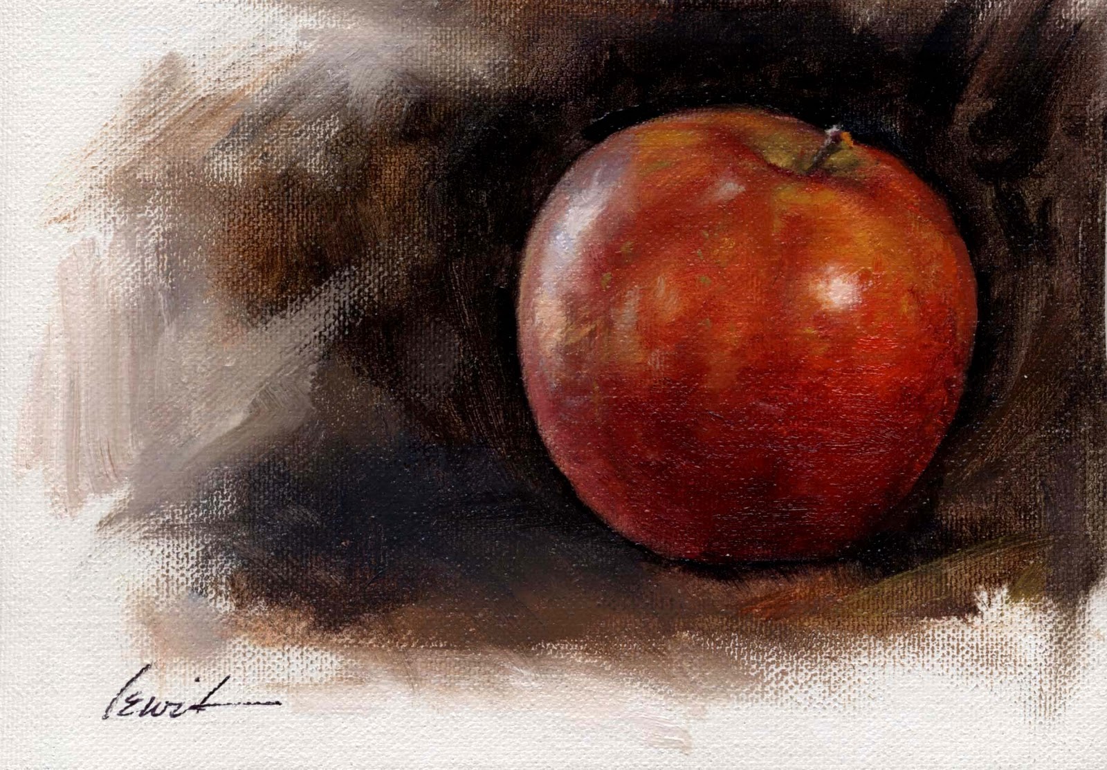 1600x1114 The Artwork Of Dan Lewis Red Apple Painting Demo - Red Apple Painting