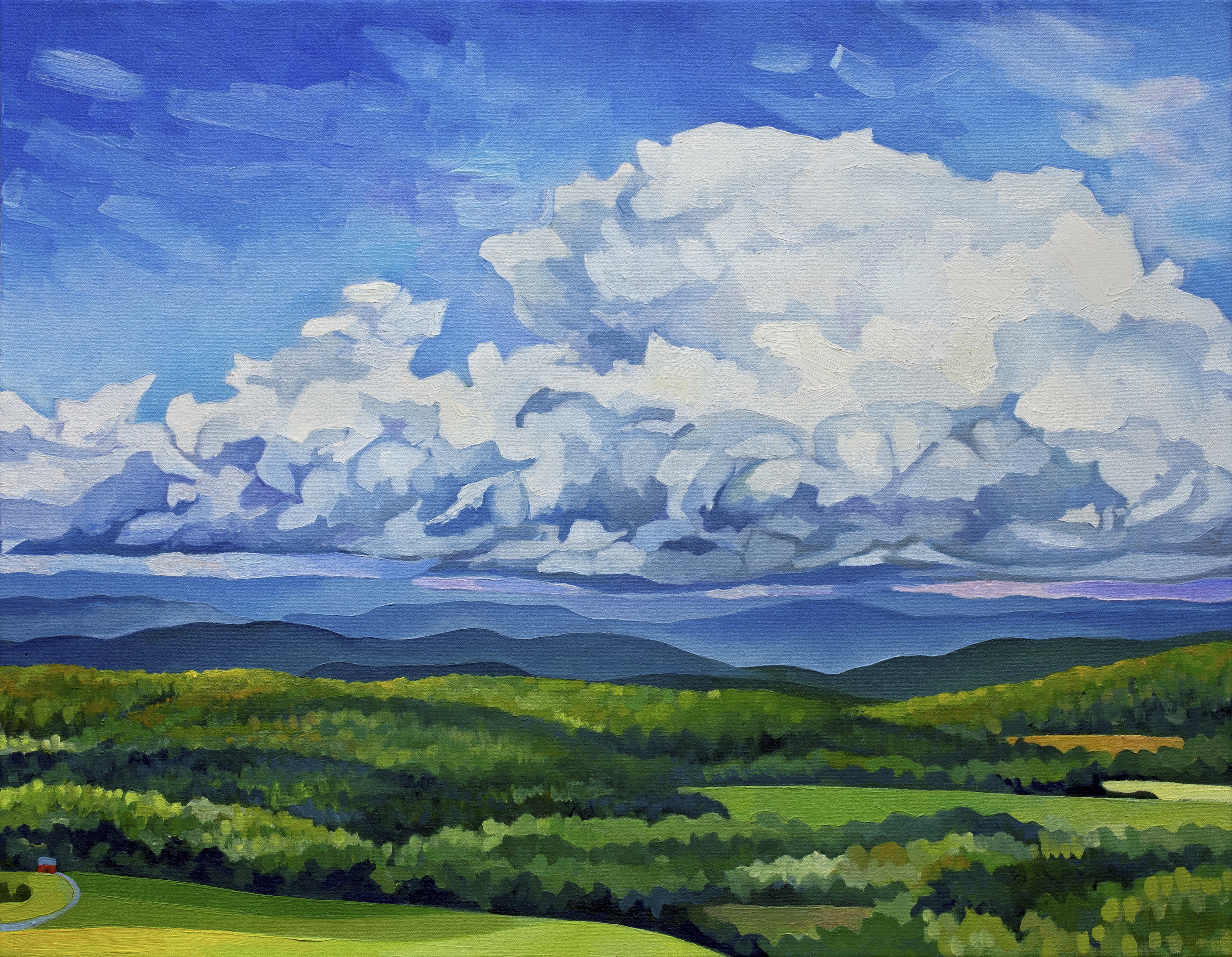 4800x3728 Red Barn Oil Paintings By Laurel Waters - Red Barn Oil Painting