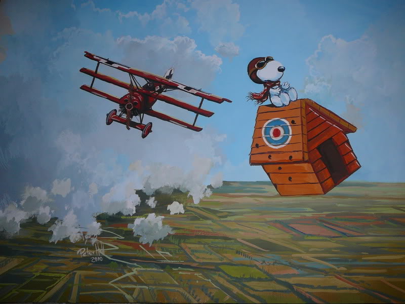 800x600 Snoopy Vs The Red Baron By Blueshadow The Pony - Red Baron Painting