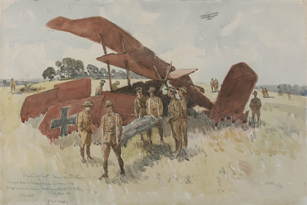 600x400 The Story Of How An Australian Shot Down The Red Baron - Red Baron Painting