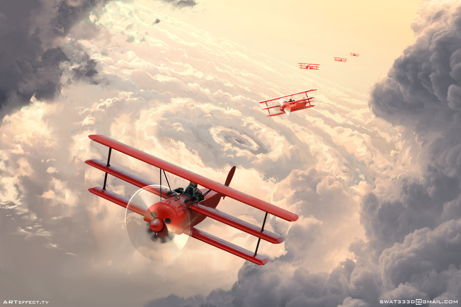 1500x1000 Concept Artist - Red Baron Painting