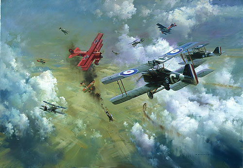500x347 Frank Wootton - Red Baron Painting
