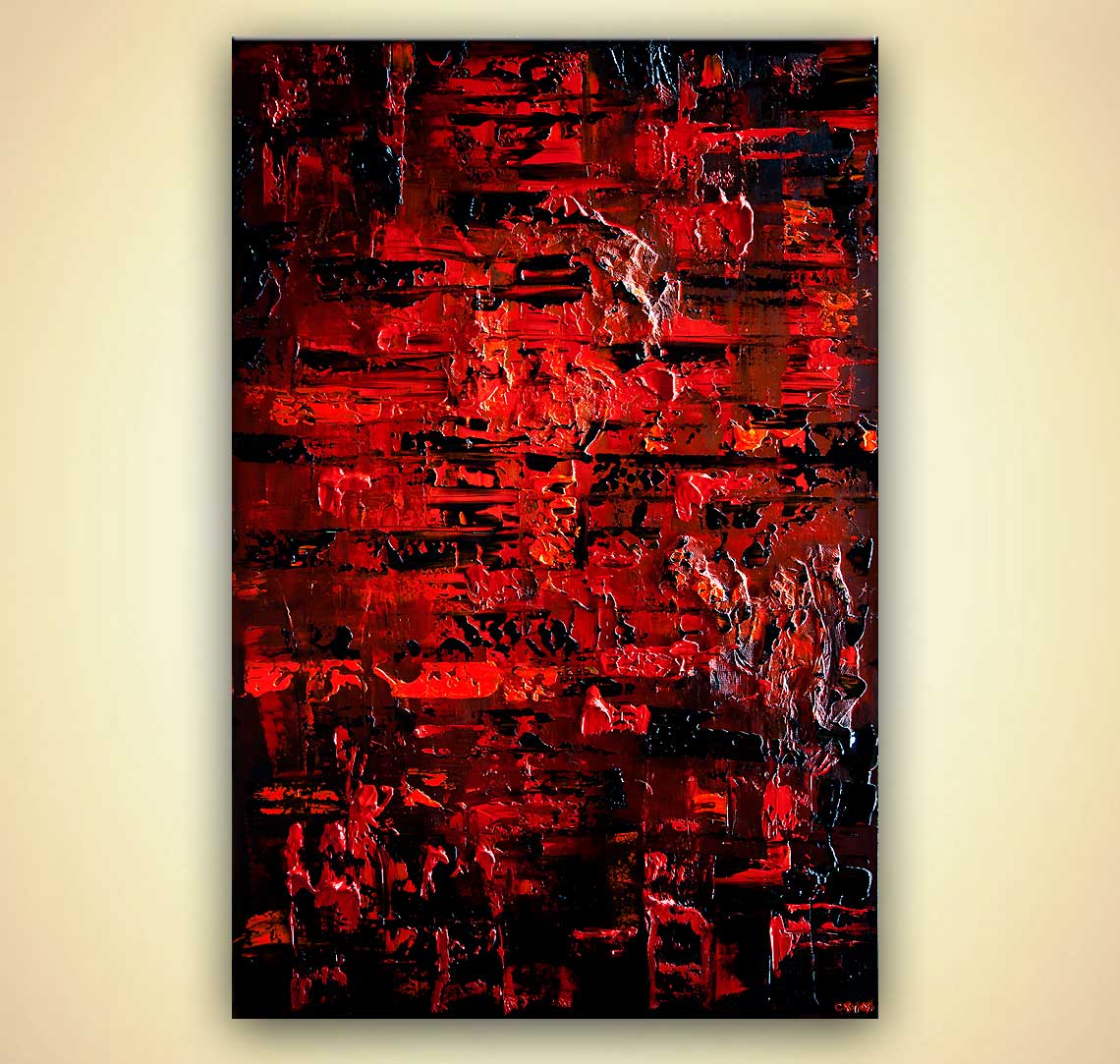 Red Black Painting at PaintingValley.com | Explore collection of Red ...