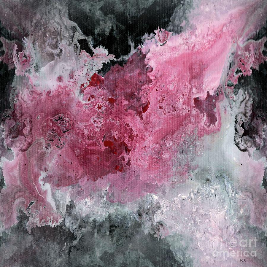 900x900 Abstract Acrylic Painting Red Black And White Painting By - Red Black Painting