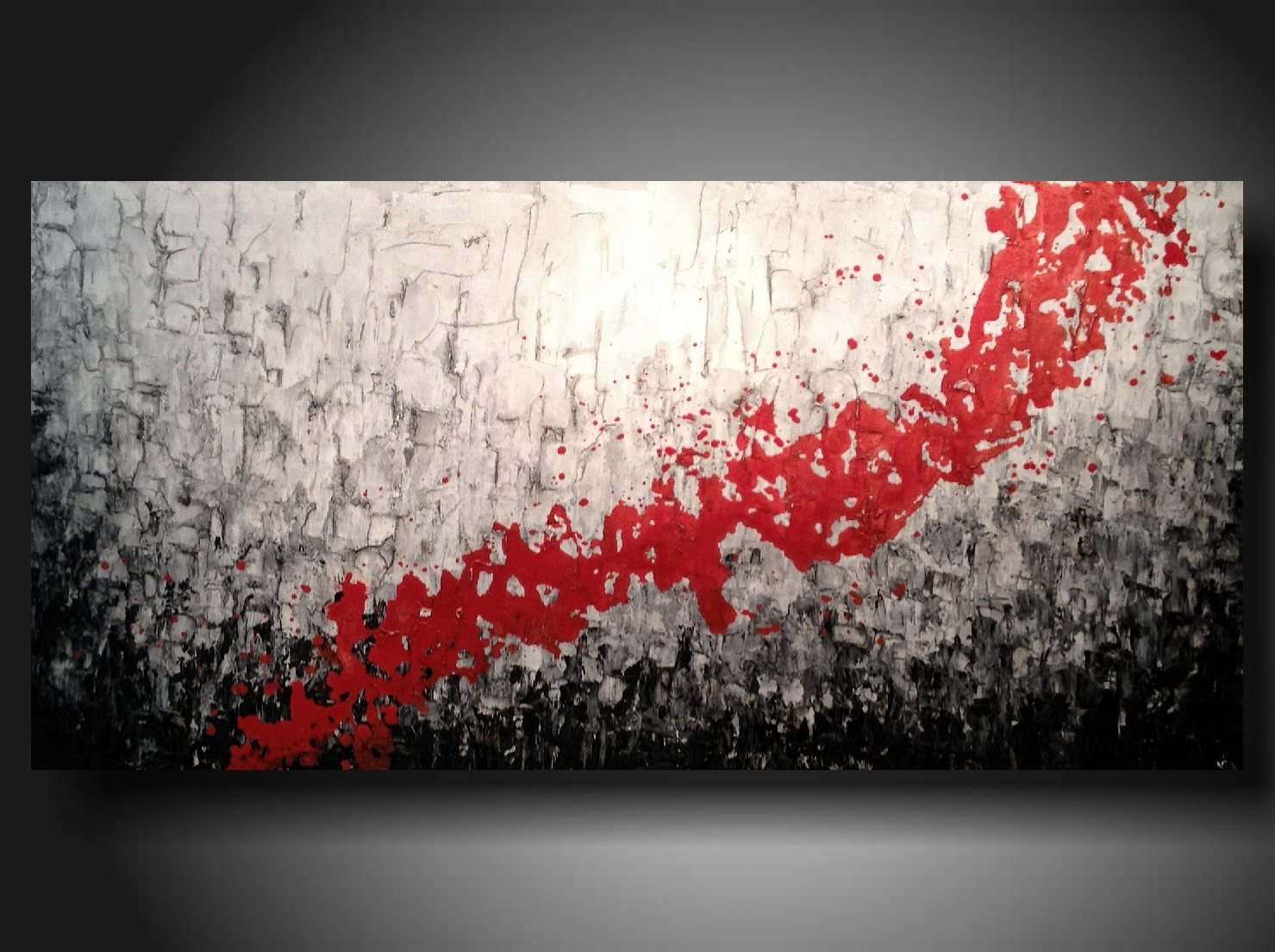 1479x1104 Red Black And White Abstract Paintings Art Original Abstract - Red Black Painting