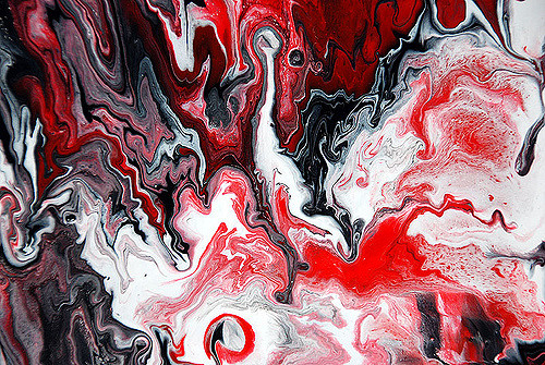 500x335 Red Amp Black Abstract Fluid Painting A Red And Black Close - Red Black Painting