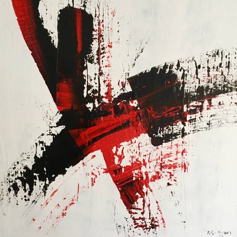 770x770 Saatchi Art Love Of Red Amp Black Painting By Peter Krajcovic - Red Black Painting