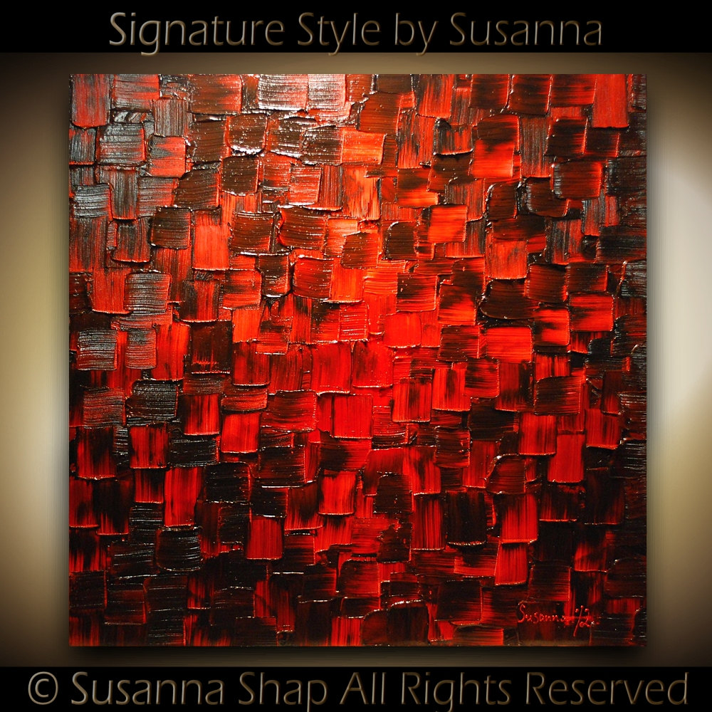 1000x1000 Abstract Painting Red And Black (Id 32512) - Red Black Painting