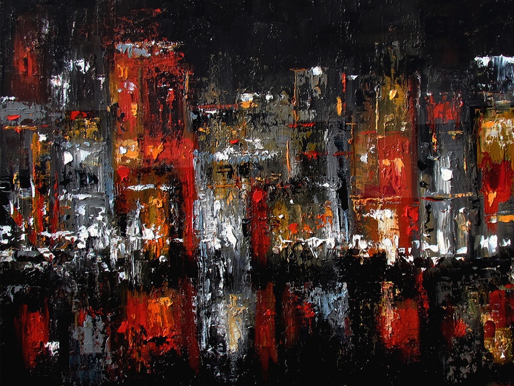 Red Black Painting at PaintingValley.com | Explore collection of Red ...