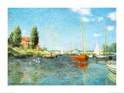 400x299 Red Boats - Red Boat Painting