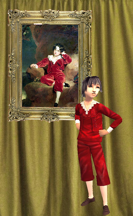 527x856 Mod The Sims - Red Boy Painting