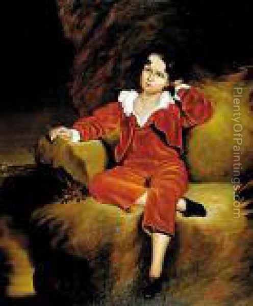 496x600 The Red Boy Oil Painting Reproduction By Sir Thomas Lawrence - Red Boy Painting