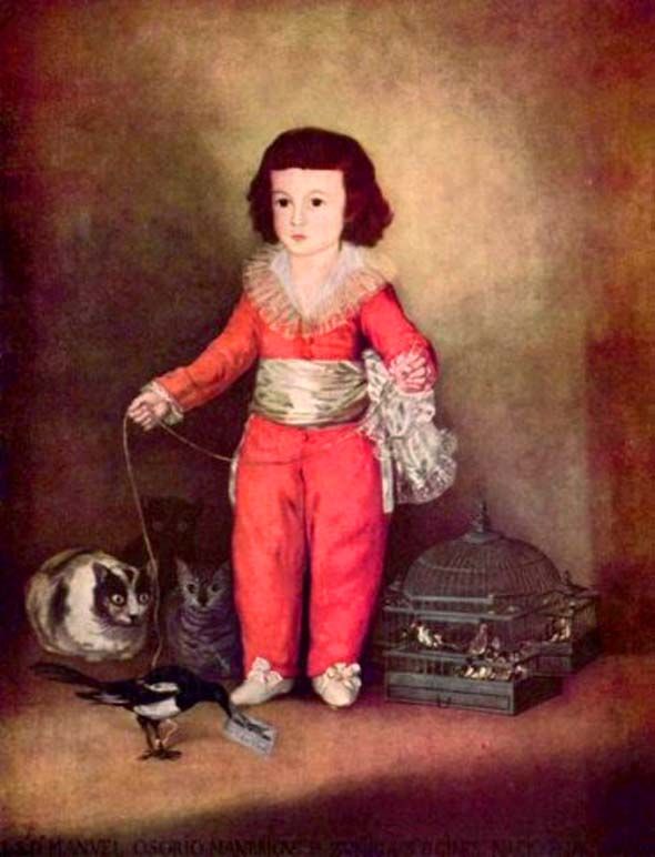 590x772 Boy With Cats Francisco De Goya.jpg Madame Alexander - Red Boy Painting