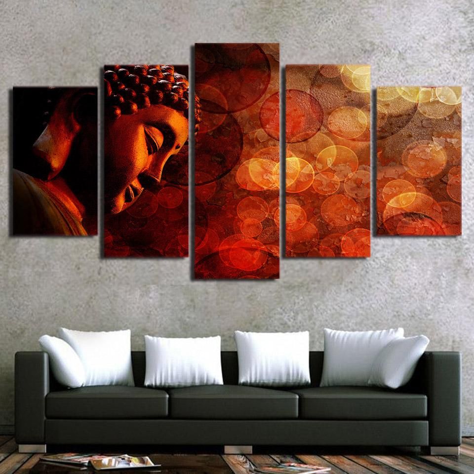 960x960 Canvas Art Buddha Art - Red Buddha Painting