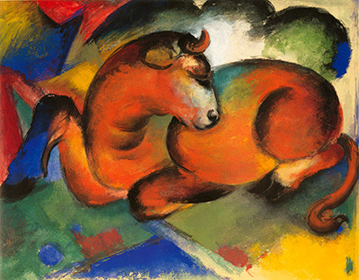 400x312 Red Bull By Franz Marc - Red Bull Painting