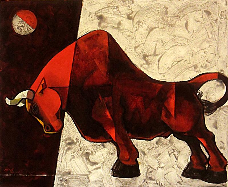800x658 Bull - Red Bull Painting