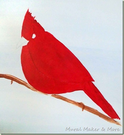 419x453 How To Paint A Red Cardinal - Red Cardinal Painting