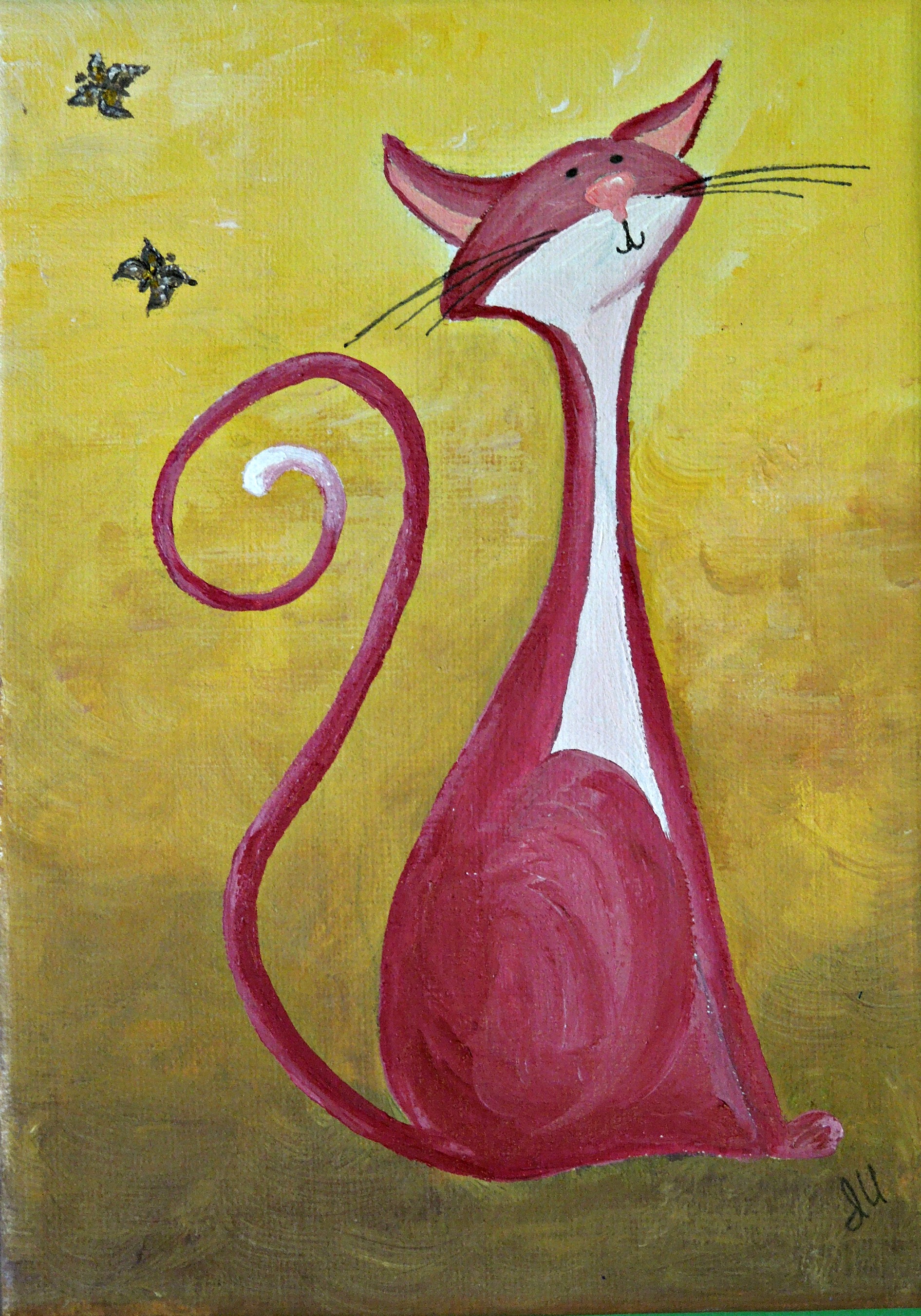 1891x2703 Love Cats, Love Painting Them Naturelands - Red Cat Painting