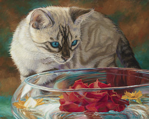 300x240 Red Cat Paintings Fine Art America - Red Cat Painting