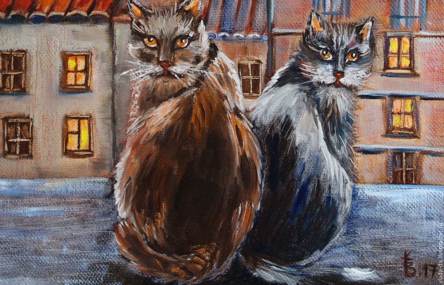 1500x963 Oil Painting Of Cat Romance Shop Online On Livemaster - Red Cat Painting