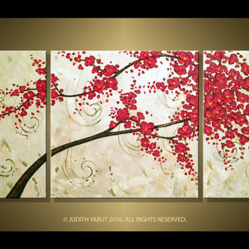 354x354 Shop Acrylic Painting Cherry Blossoms On Wanelo - Red Cherry Blossom Painting