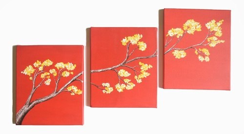 500x276 Buy Series Painting - Red Cherry Blossom Painting