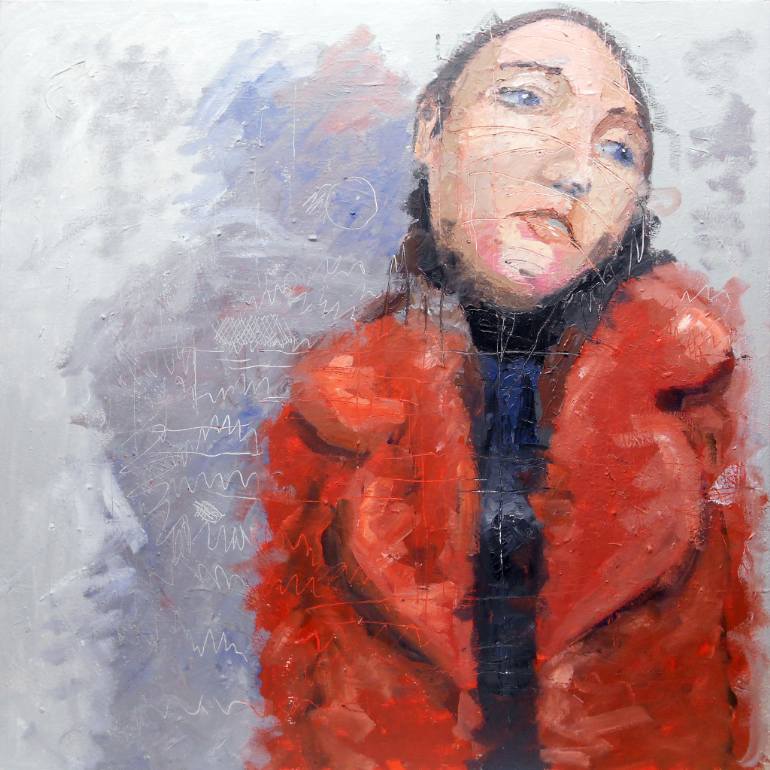 770x770 Saatchi Art Red Coat Painting By Fred Bell - Red Coat Painting