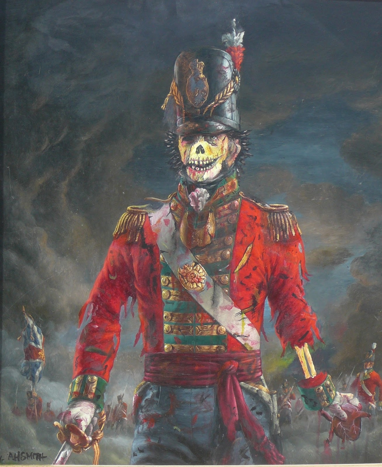 1308x1600 Searching For Sand Rubies Zombie Redcoat - Red Coat Painting
