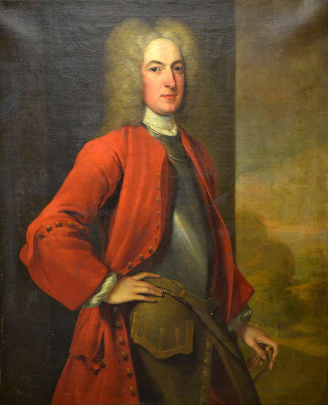 650x802 Early 19th Century Two Thirds Length Po Lot 1354 Gentleman, No Cat - Red Coat Painting